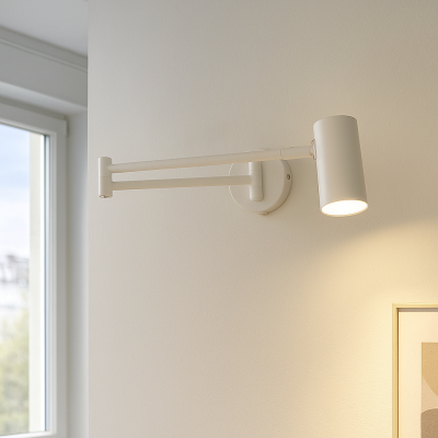 Moderní nástěnné bodové světlo bílé, Elena, s vypínačem