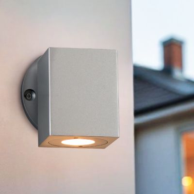 Hliníkové venkovní světlo stříbrné, Rudy, 3W, LED 2700 K, IP44