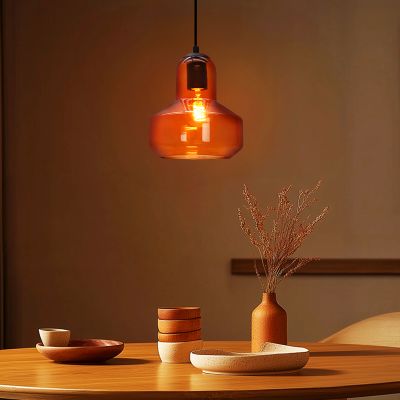 Designové závěsné světlo oranžové, Sabina