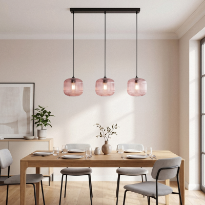 Designové závěsné světlo růžové, Charlois