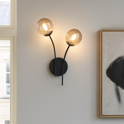 Designové nástěnné světlo jantarové, Stacy