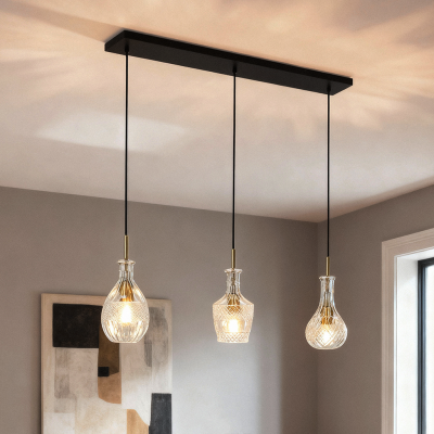 Designové závěsné světlo průhledné, Danny