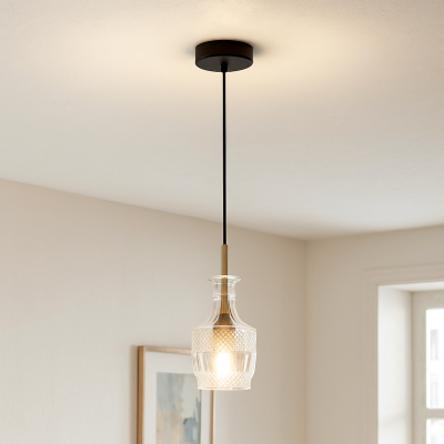 Designové závěsné světlo průhledné, Danny