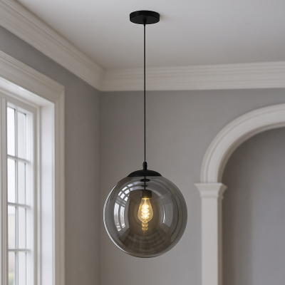 Designové závěsné světlo černé, Dolf