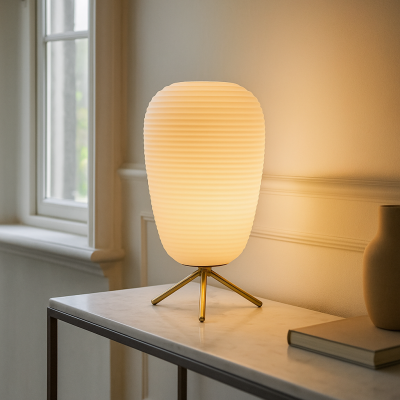 Moderní stolní lampa bílá, Davide, s vypínačem
