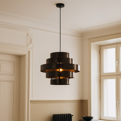 Rustikální závěsné světlo hnědé, Jana