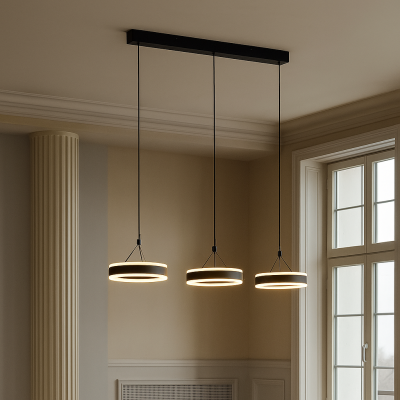 Designové závěsné světlo černé, Lava, 55W, LED 3000 K, s 3stupňovým stmíváním