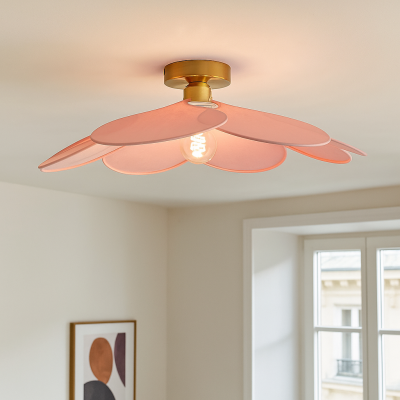 Rustikální stropní svítidlo růžové, Nena