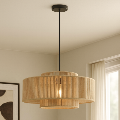 Rustikální závěsné světlo hnědé, Selena