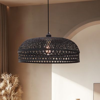 Bambusové závěsné světlo černé, Jennifer