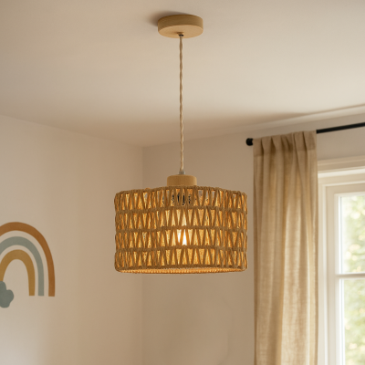 Papírové závěsné světlo hnědé, Mickey