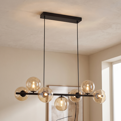 Designové závěsné světlo jantarové, Remo