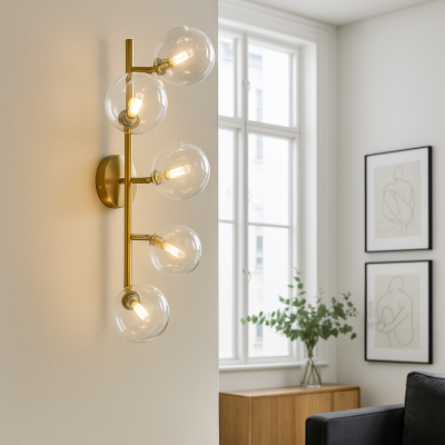 Designové nástěnné světlo průhledné, Remo