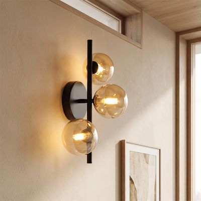 Designové nástěnné světlo jantarové, Remo