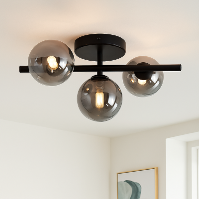 Designové stropní svítidlo šedé, Remo