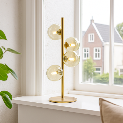 Designová stolní lampa zelená, Remo, s vypínačem