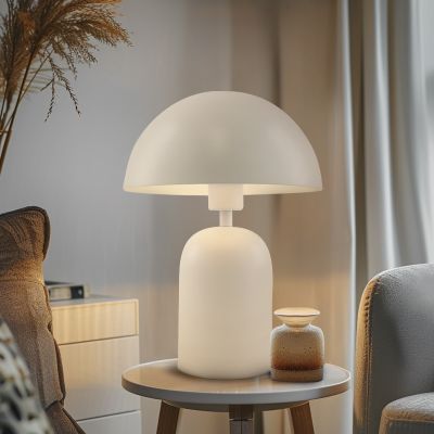 Moderní stolní lampa bílá, Isha, s vypínačem