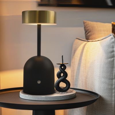 Moderní stolní lampa mosazná, Isabel, 3W, LED 3000 K, s vypínačem