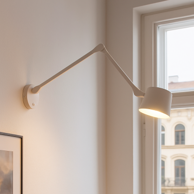 Moderní nástěnné světlo bílé, Rinke, s vypínačem