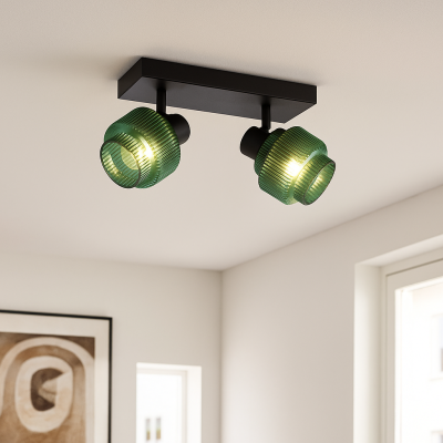 Retro stropní bodové světlo zelené, Paris