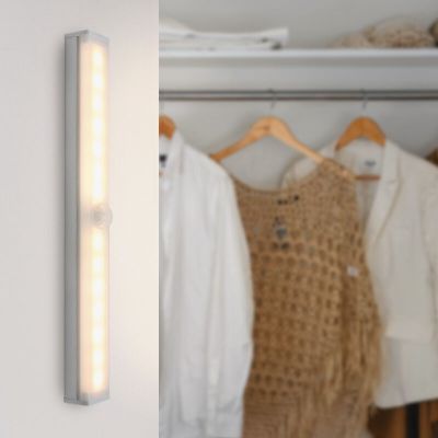Stříbrné plastové světlo do šatníku, Ilana, 1W, 3000K LED