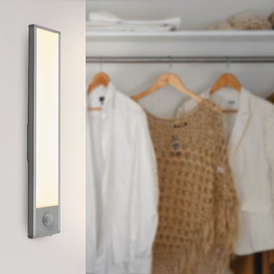 Stříbrné plastové světlo do šatníku, Ilana, 1W, 3000K LED