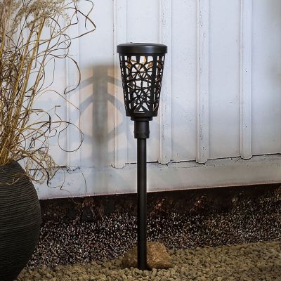 Plastové solární zahradní bodové osvětlení černé, Amresh, 0W, LED 3000 K, IP44