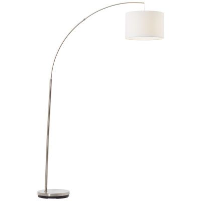 Látková oblouková lampa bílá, Merinde, s vypínačem