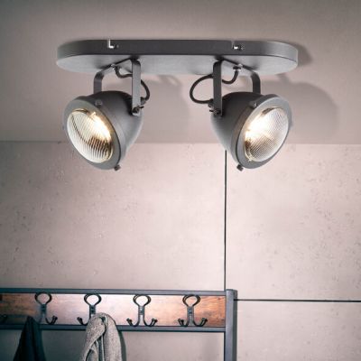 Industriální stropní bodové světlo černé, Liza