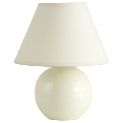 Keramická stolní lampa béžová, Pilar, s vypínačem