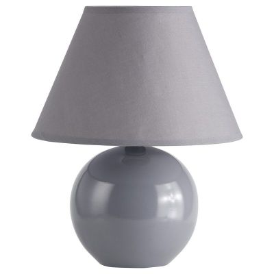 Keramická stolní lampa šedá, Pilar, s vypínačem