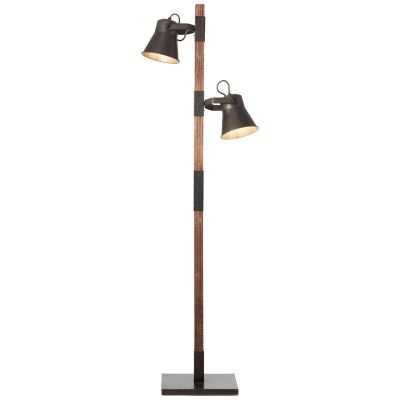 Industriální stojací čtecí lampa černá, Audrey, s vypínačem