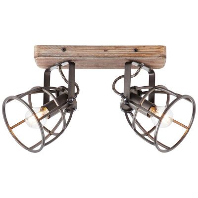 Industriální stropní bodové světlo černé, Esmee