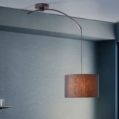 Moderní závěsné světlo nad jídelní stůl černé, Bernice