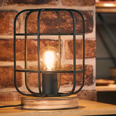 Industriální stolní lampa černá, Taede