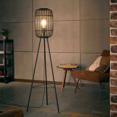 Moderní stojací lampa černá, Brain