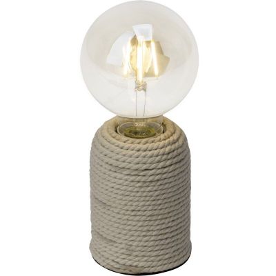 Betonová stolní lampa hnědá, Adelynn, s vypínačem