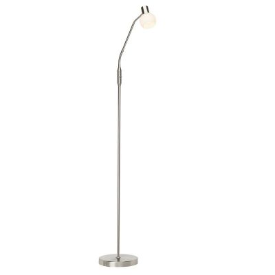 Kovová stojací lampa chromová, Jaydah, s vypínačem