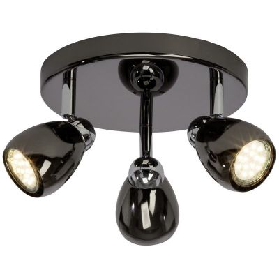 Kovové stropní svítidlo černé, Khadra, 3W, LED 3000 K