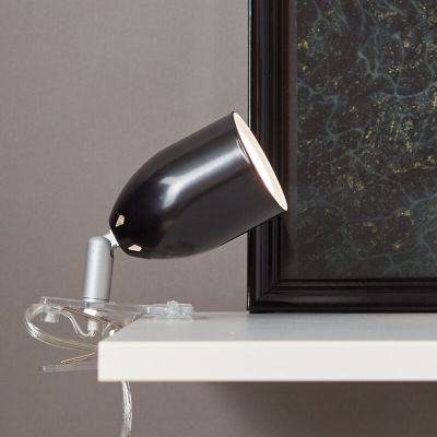 Plastové světlo s klipem černé, Keke, s vypínačem