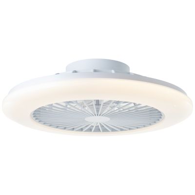 Moderní stropní ventilátor bílý, Salerno, 40W, RGBW LED, s dálkovým ovládáním