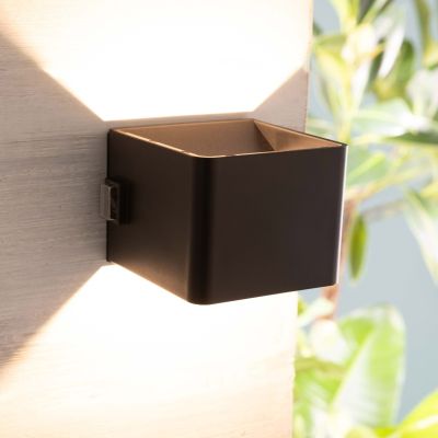 Moderní nabíjecí nástěnné světlo černé, Puck, 4W, LED 3000 K, IP44