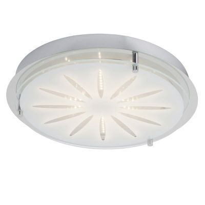 Skleněné nástěnné světlo chromové, Danae, 15W, LED 3000 K