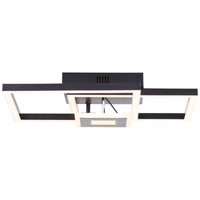 Designové stropní svítidlo černé, Volkert, 22W, LED 3000 K