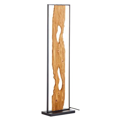 Rustikální stojací lampa hnědá, Raynor, 20W, LED 3000 K, s vypínačem