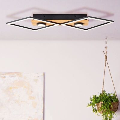 Moderní stropní světlo černé, Virginia, 32W, LED 3000 K