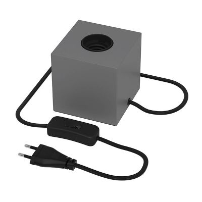 Moderní stolní lampa bez stínidla šedá, Loana, s vypínačem