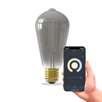 Chytrá LED žárovka Calex E27 šedá, 7W, 1800K