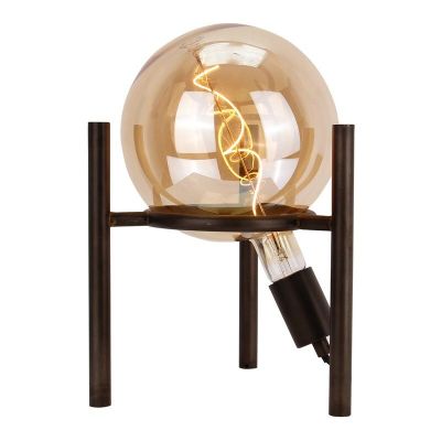 Retro stolní lampa černá, Alvin, s vypínačem