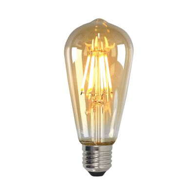 Stmívatelná LED žárovka E27 Olucia Edison, ST58, 5W, jantarové sklo, 2200k